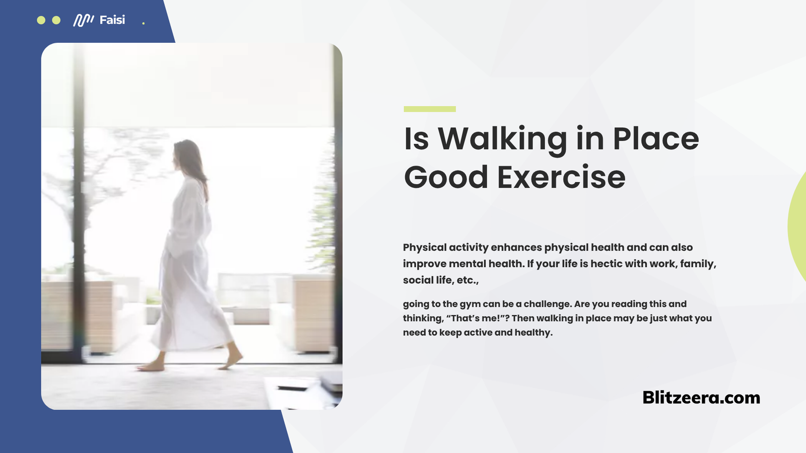 Is Walking in Place Good Exercise